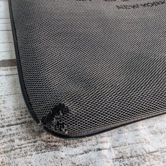 Coach Kitt Messenger Crossbody In Jacquard and Black Leather Silver Hardware - Picture 3 of 9